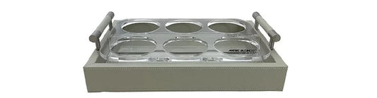 Vassoio Porta Bicchieri Beige