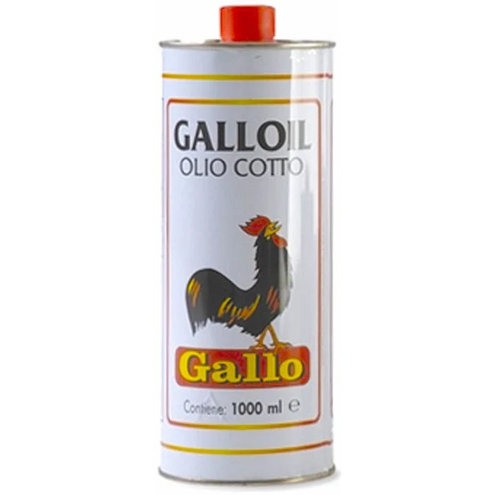 Olio di Lino Cotto Incolore Galloil - 1 Litro