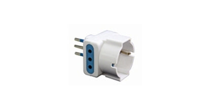 Adattatore Triplo con Spina 10A e Presa Schuko