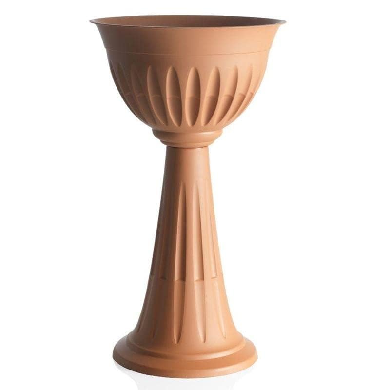 Posacenere a Colonna in Plastica Color Cotto - d 43 cm