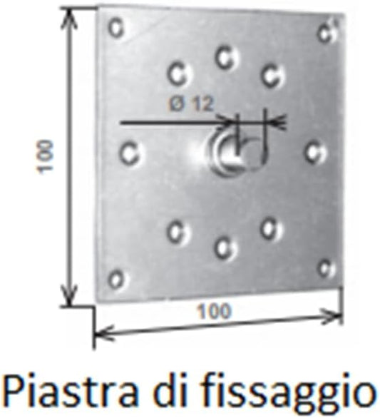 Ferma Asta in Nylon Nero per Tapparelle - Supporto Universale per Asta Oscillante | Happy&Brico