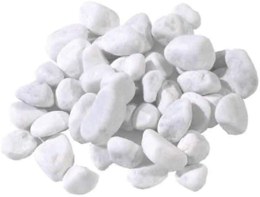Ciottoli in Marmo Bianco per Giardino - 25 kg (d 7-15 mm)