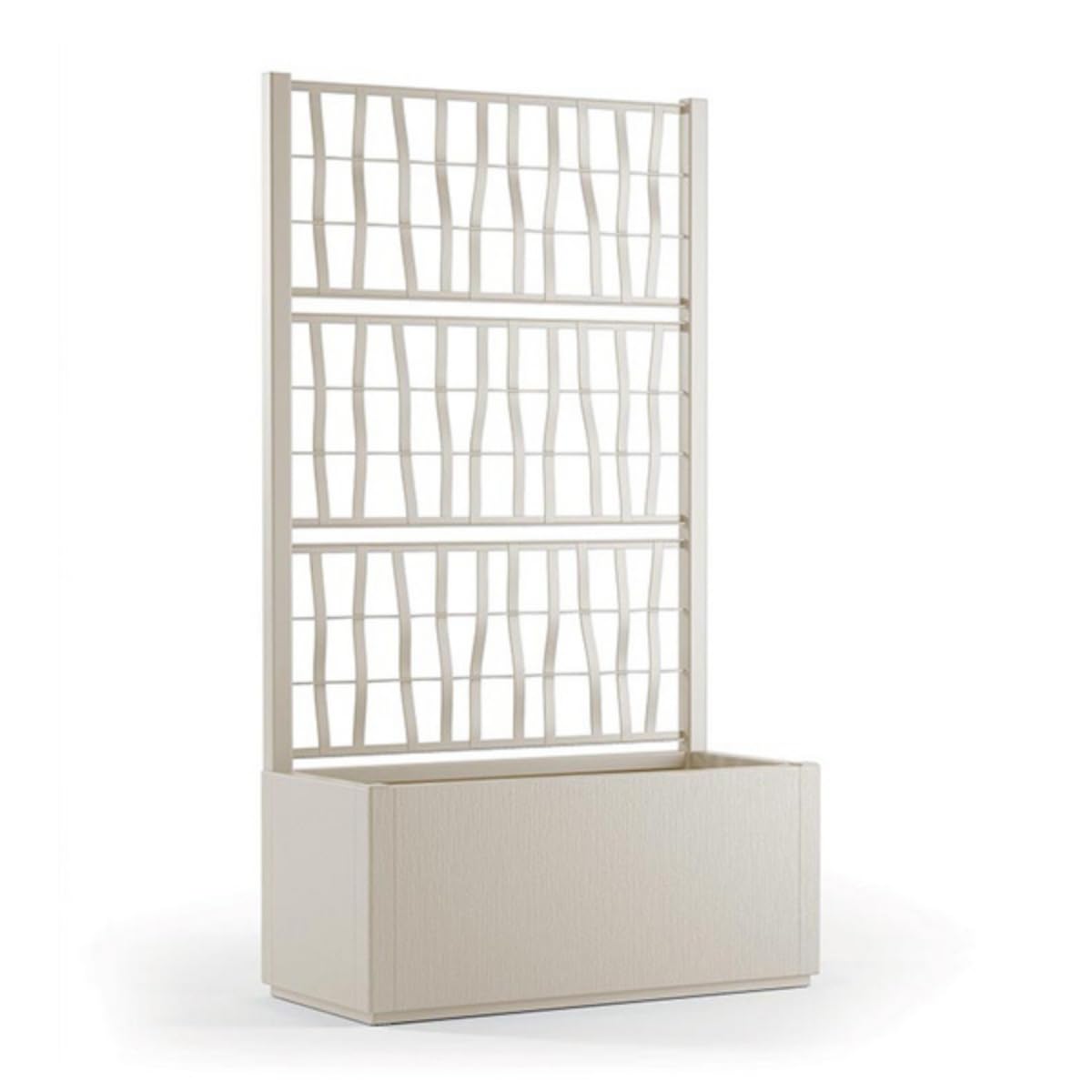 Fioriera con Grigliato Bianca - 80x36x140 cm