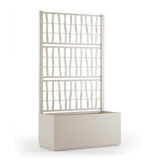 Fioriera con Grigliato Bianca - 80x36x140 cm