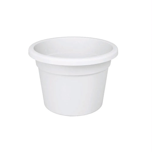 Vaso Tondo in Plastica Bianco - 30 x 23h cm