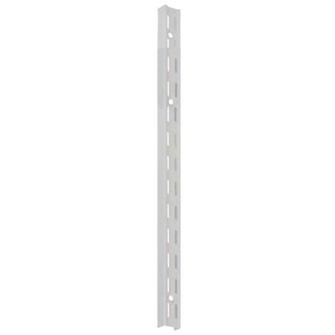 Profilo Cremagliera Doppia Cava per Ripiani Bianco - h 198 cm