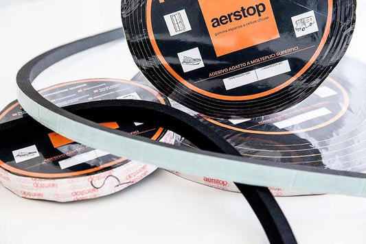 Guarnizione Adesiva in Gomma Espansa Aerstop - 2 cm x 10 Metri