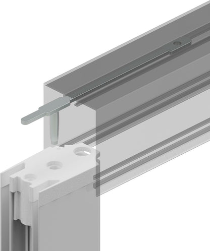 Zanzariera NEW JOLLY Pratika Plastik2 - Laterale per Porte Finestre, Senza Barriere, Guida Bassa 5mm, Carrarmato Chiuso Anti-sporco - Diversi Colori- Su Misura