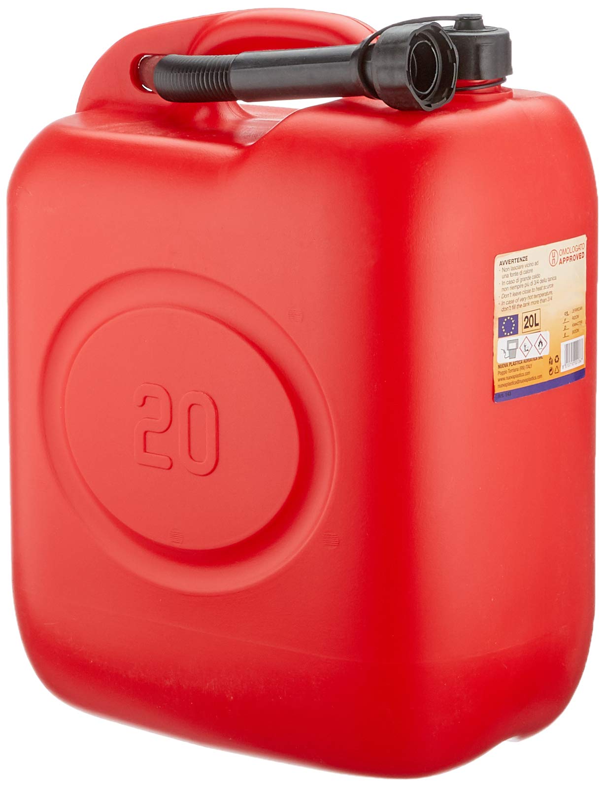 Tanica Maxi in PVC Rosso per Carburanti - 20 Litri