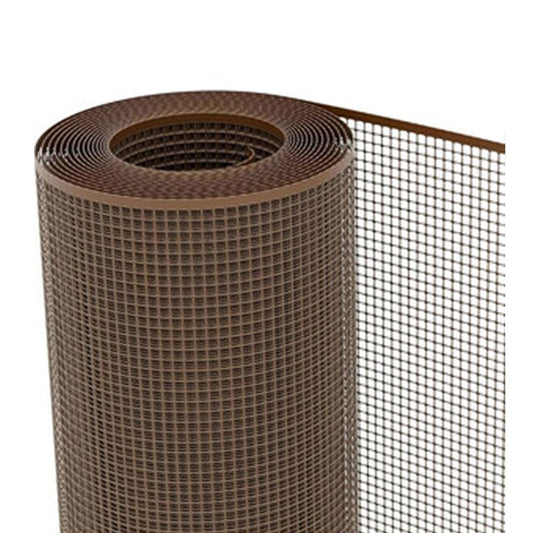 Rete in PVC Quadra per Recinzioni Marrone - Maglia 10x10 mm (h 1 mt)