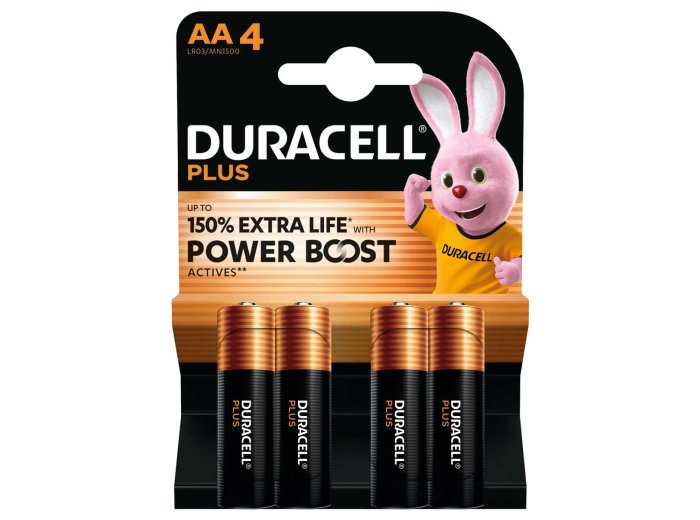 Batterie Duracell Stilo AA MN1500 - Confezione 4 Pezzi