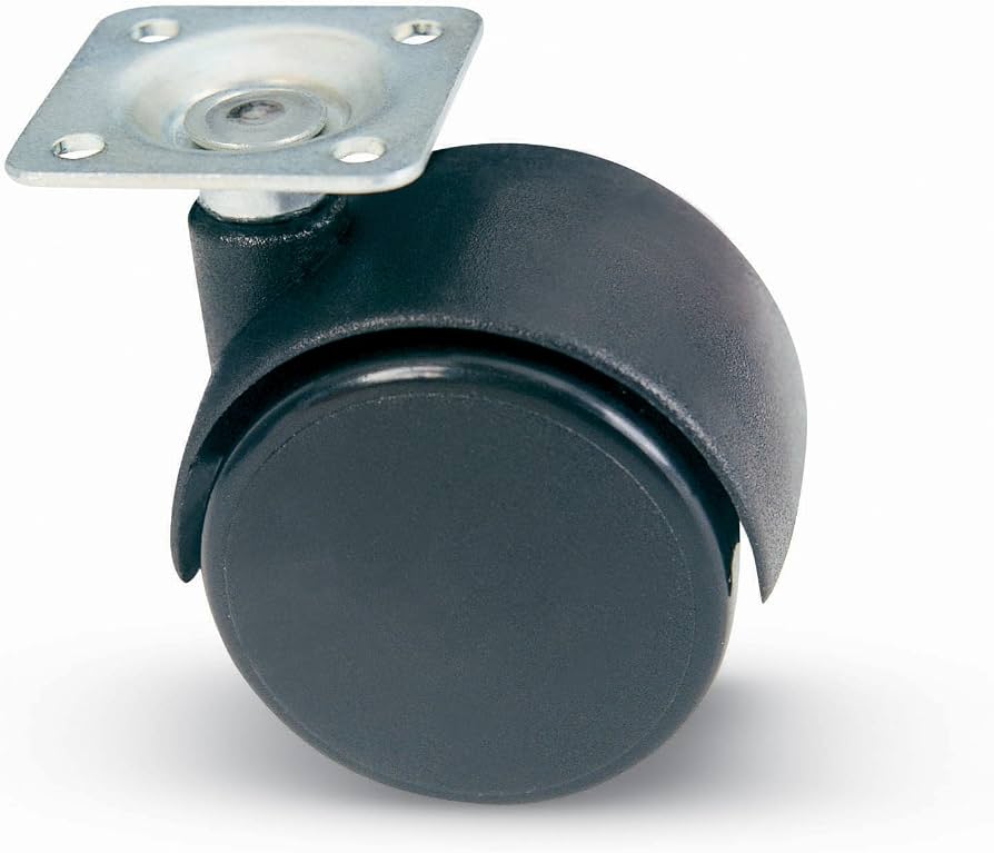 Ruote Gemellari con Piastra per Mobili - 40 mm (2 Pezzi)