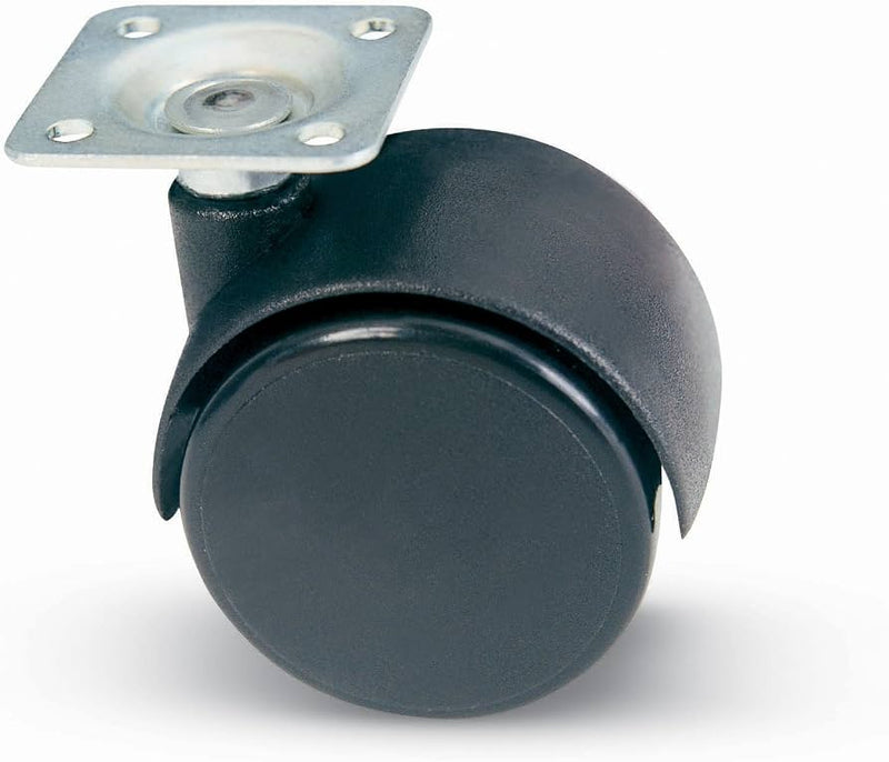 Ruote Gemellari con Piastra per Mobili - 40 mm (2 Pezzi)
