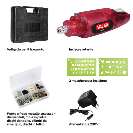 Mini Incisore Rotante di Precisione - 12V