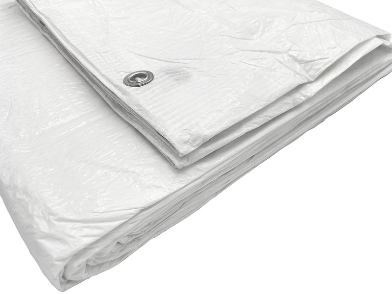 Telone in PVC Impermeabile Bianco con Occhielli - 3x4 mt