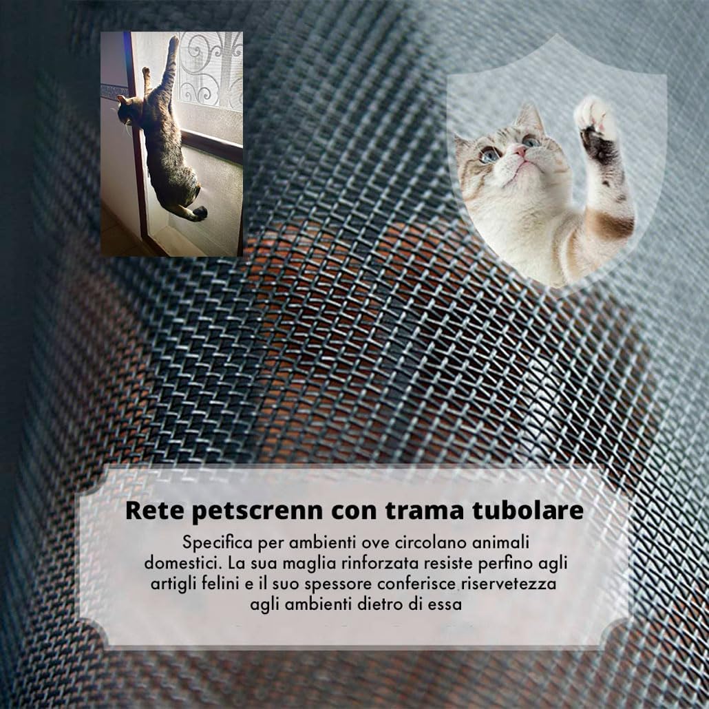 Rete zanzariera resistente,pet screen PER CANI E GATTI 100X160CM prezzo al metro