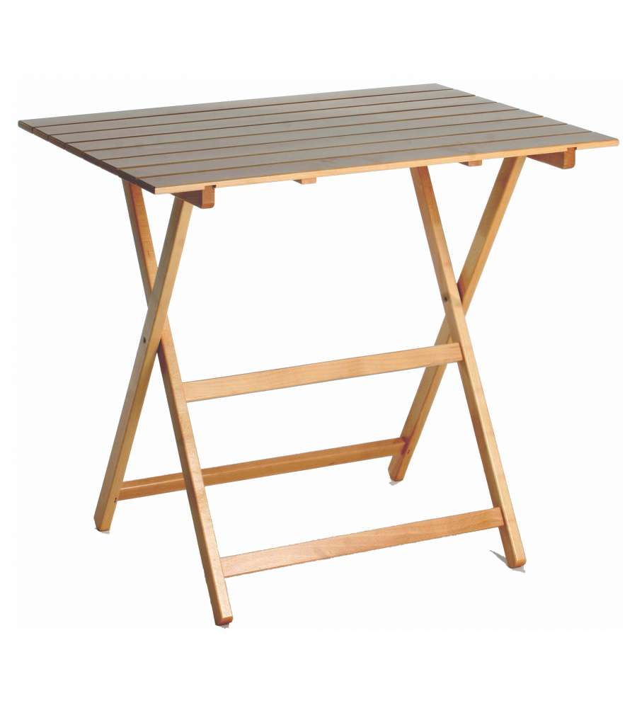 Tavolo in Legno Pieghevole per Esterni - 60x80 cm
