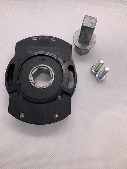 argano con finecorsa rapporto 1:11, accessorio per tapparelle,argano rapporto 1:11 per asta oscillante con innesti tapparelle