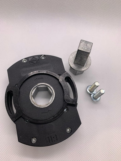 argano con finecorsa rapporto 1:11, accessorio per tapparelle,argano rapporto 1:11 per asta oscillante con innesti tapparelle