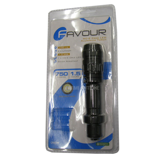 Torcia LED Professionale 750 Lumen Alta Visibilità Raggio 250 Metri