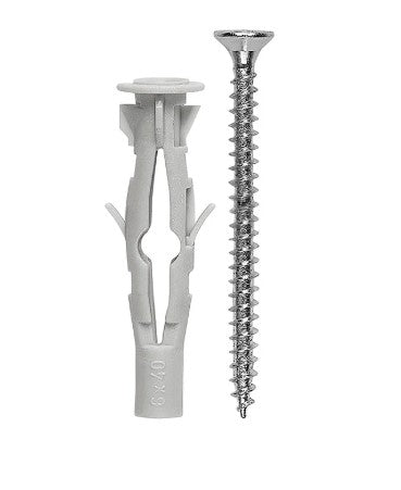 Tasselli Universali in Nylon con Bordo e Vite TPS – Varie Misure – BLISTER