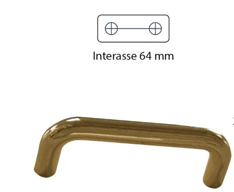 Maniglietta per Mobili in Zama - Finitura Oro