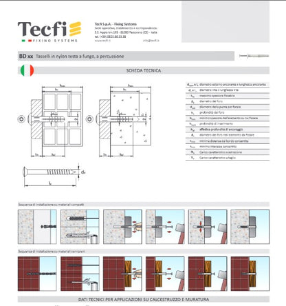 Tassello calza per tassello chimico (25PZ)