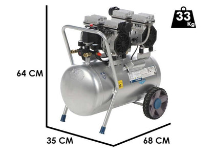 Compressore Silenziato 50 Litri Hyundai 3HP - Tecnologia Oil-Free