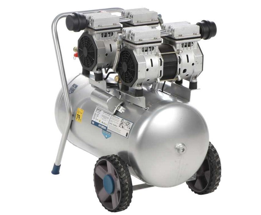 Compressore Silenziato 50 Litri Hyundai 3HP - Tecnologia Oil-Free