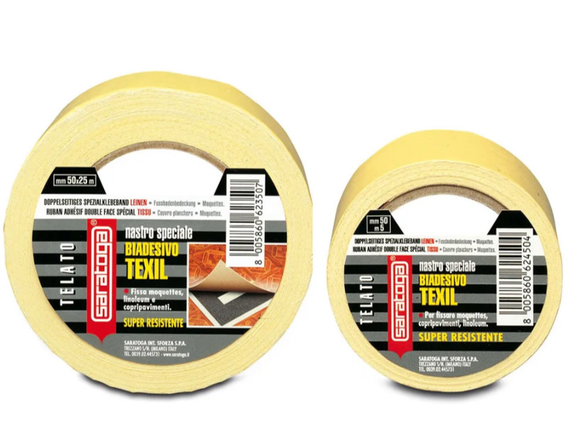 Nastro Biadesivo Telato ad Alta Resistenza 50 mm x 5 mt – Saratoga
