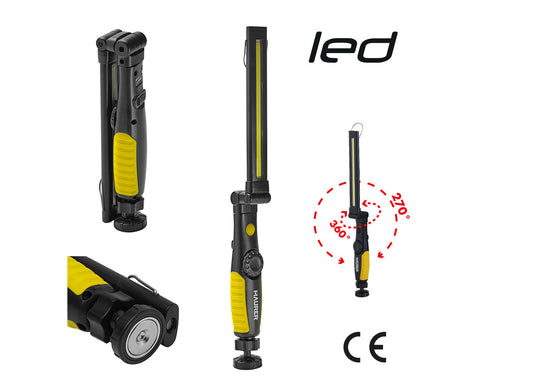 Torcia a LED Professionale con Testa Girevole a 360°