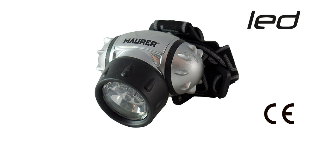 Torcia a LED Frontale da Testa con Zoom Maurer