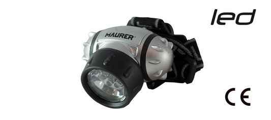 Torcia a LED Frontale da Testa con Zoom Maurer