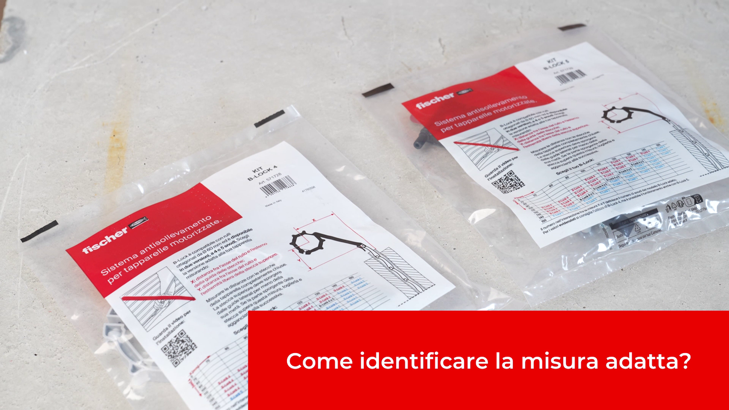 Kit B-lock 4  FISCHER  sistema di bloccaggio tapparella