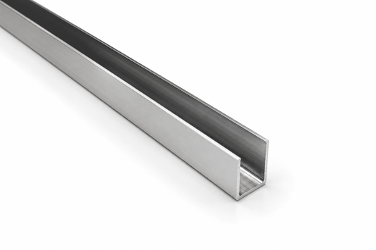 Profilo Canalino a U in Alluminio Argento - 8x8 mm (2 mt)