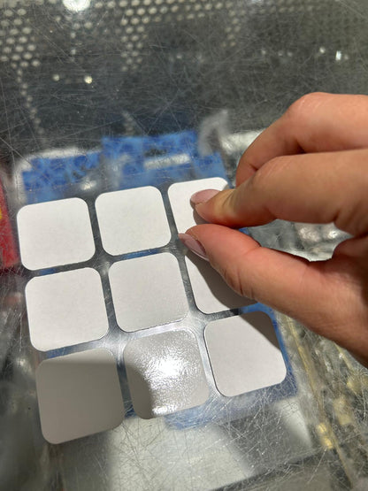 Adesivi Biadesivi Nano Trasparente 3x3 cm Riutilizzabili - 54 Pezzi