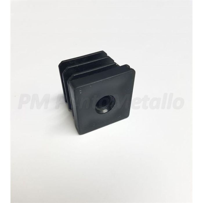 Tappo Puntale Quadro Filettato con Dado - 15x15 mm (8MA)