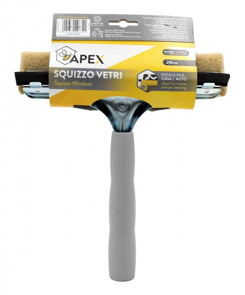 Lavavetri Manuale Compatto con Spugna e Gomma - 20 cm