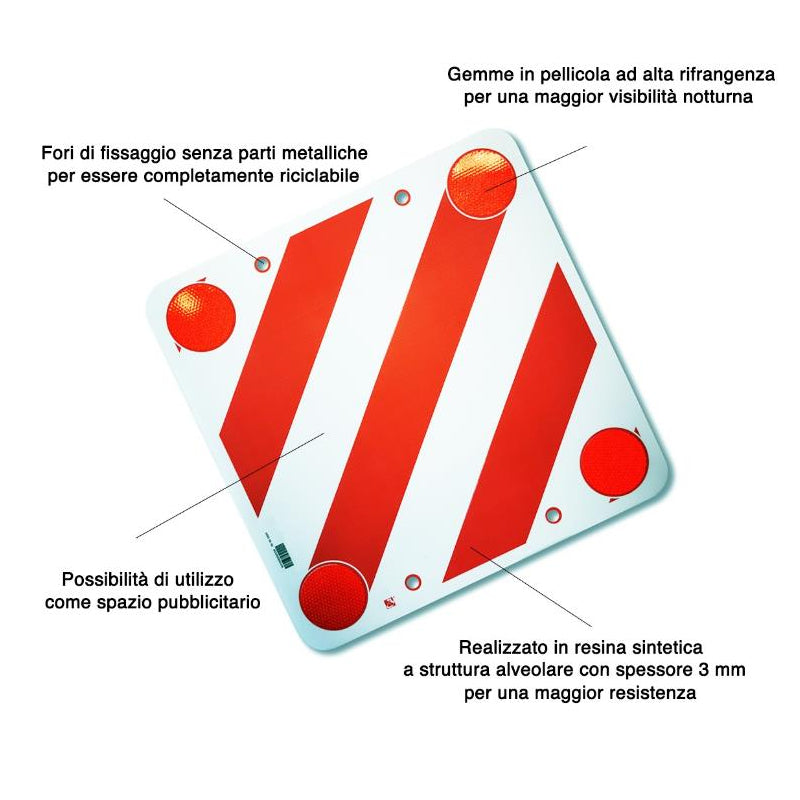 Cartello Carico Sporgente in Plastica Omologato | Happy & Brico