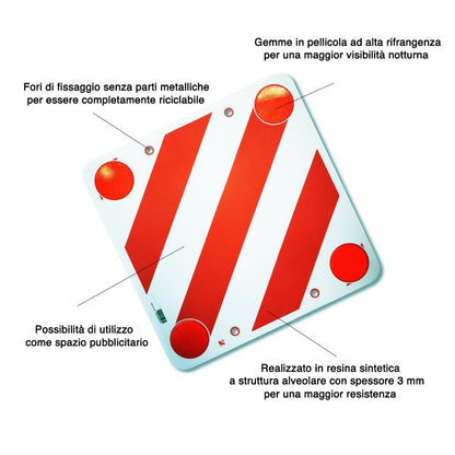 Cartello Carico Sporgente in Plastica Omologato | Happy & Brico