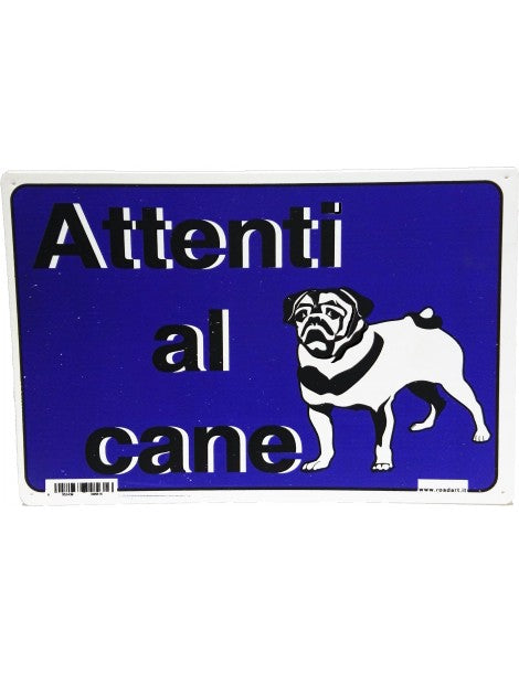 Segnaletica attenti al cane 30x20 cm