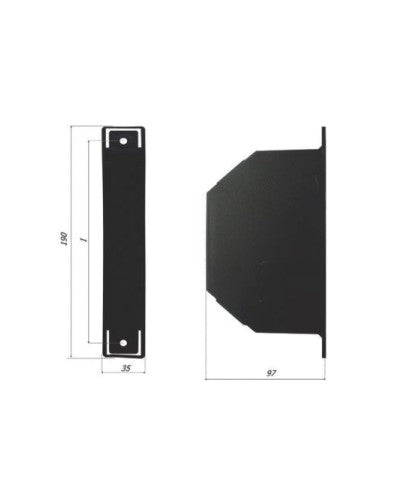 Cassetta da Incasso in Plastica Modello Small - I=165 mm L=96 mm