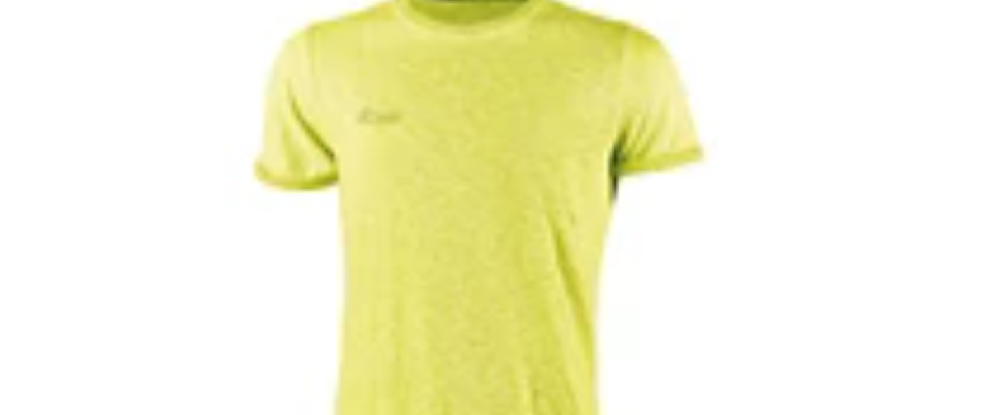 Fluo Yellow t-shirt cotone fiammato