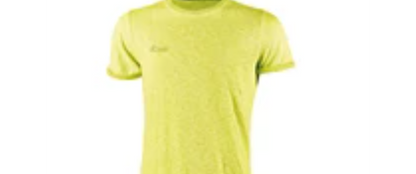 Fluo Yellow t-shirt cotone fiammato