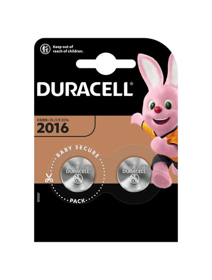 Batterie a Bottone al Litio Duracell CR2016 - 2 Pezzi