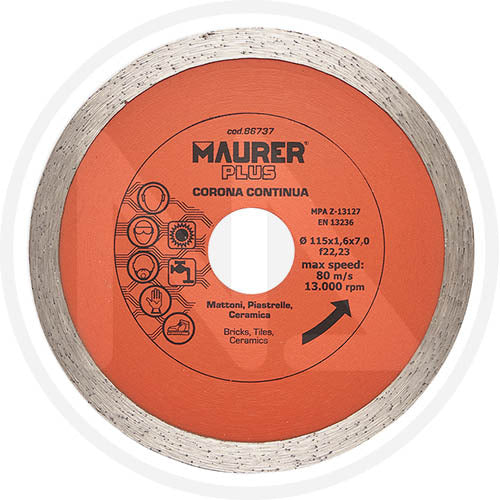 Disco Diamantato a Corona Continua 115mm Maurer