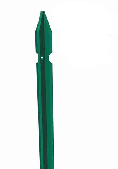 Paletto a T per Recinzioni in Acciaio Plastificato Verde - h 125 cm