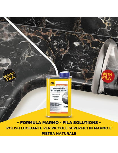 FILA Formula Marmo – Crema Polish Lucidante Protettiva per Marmo, Pietra Naturale e Agglomerati – 250ml