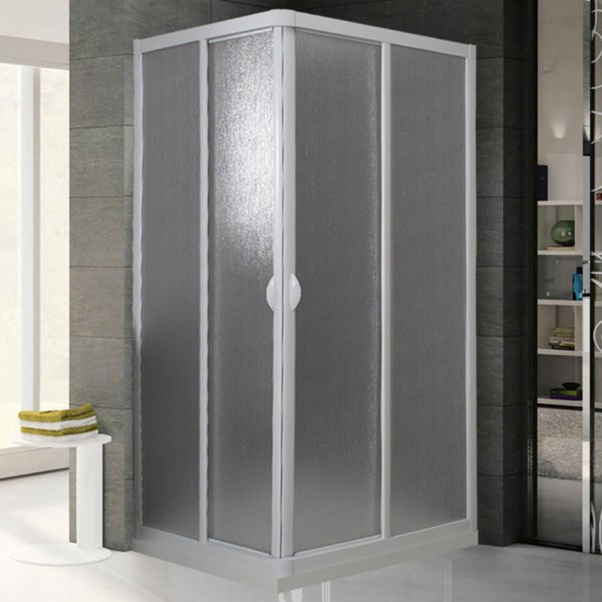 Box Doccia Vela Bianco - 70x70 cm