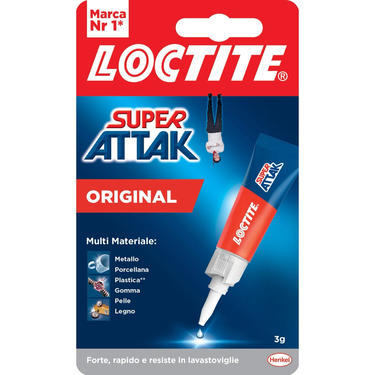 Adesivo Istantaneo Cianoacrilico Super Attak Original 3 g – Loctite
